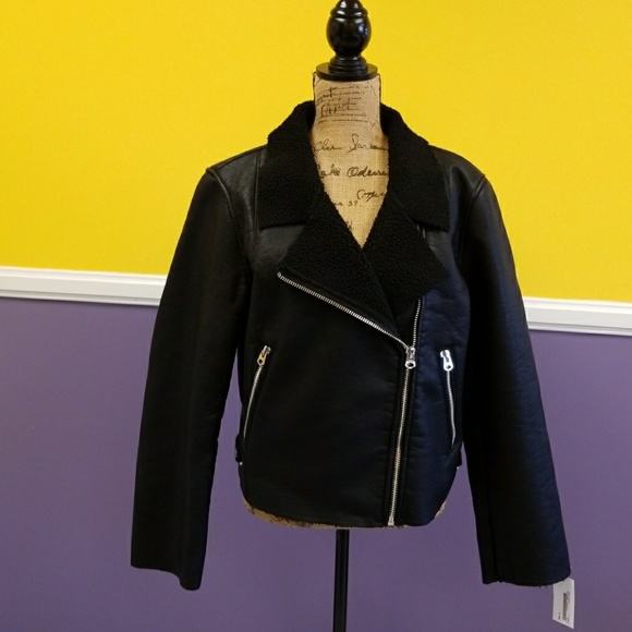 VIGOSS faux leather biker crp jacket NWT plus size - Picture 2 of 8